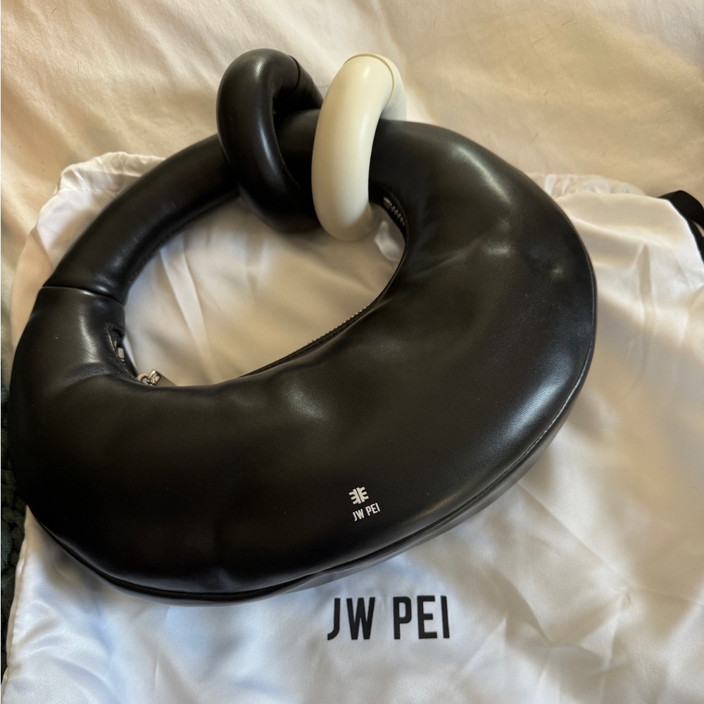 JW PEI Abacus Black and White Top Handle Handbag